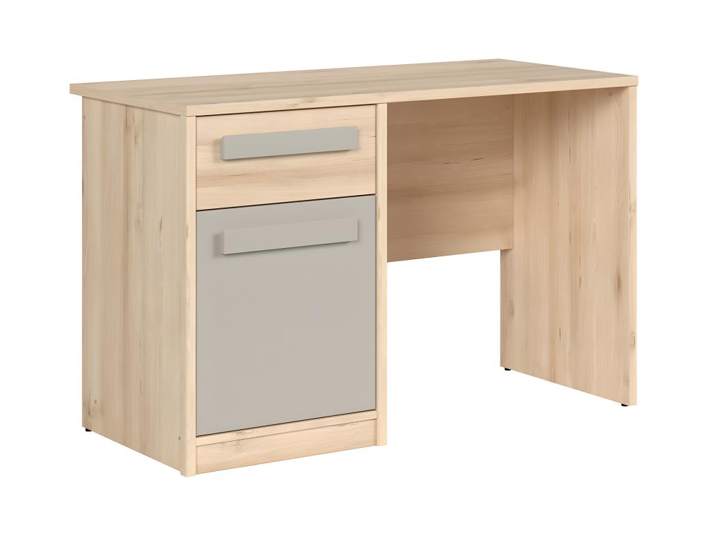 Bureau 1 cassetto 1 porta Luxameub Bois et Grey QWZW07502