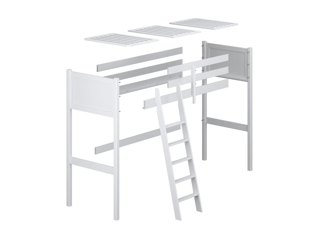 Letto in legno di rovere beige, 90 x 200 cm