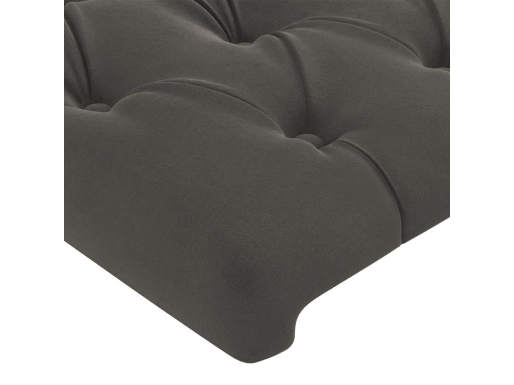 Testiera con oreilles Grigio foncé 83x16x118/128 cm Mobenze EPCU37006