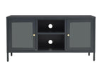 Mobile TV Antracite 105x35x52 cm Acciaio e vetro TOMZ33703