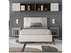 Letto in similpelle bianca, 120 x 200 cm
