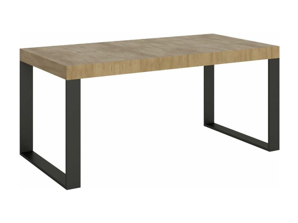 Tavolo da mangiatoia allungabile Mobenze-Couleur Naturel-Support 4 gambe-2 rallonges fines-Largeur allungabile 140 a 244cm BAIM30536