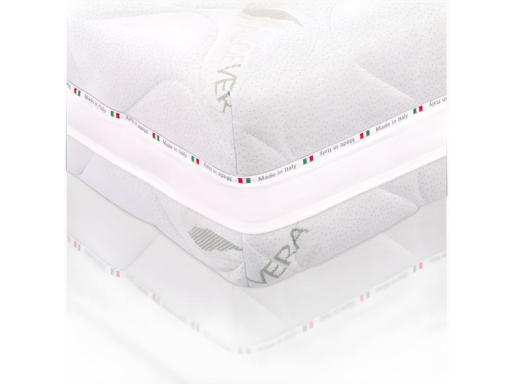 Materasso Luxameub Foam 150x190 altezza 25 cm - Camera amovibile rivestimento Aloe Luxameub - Evolution XGYC59300