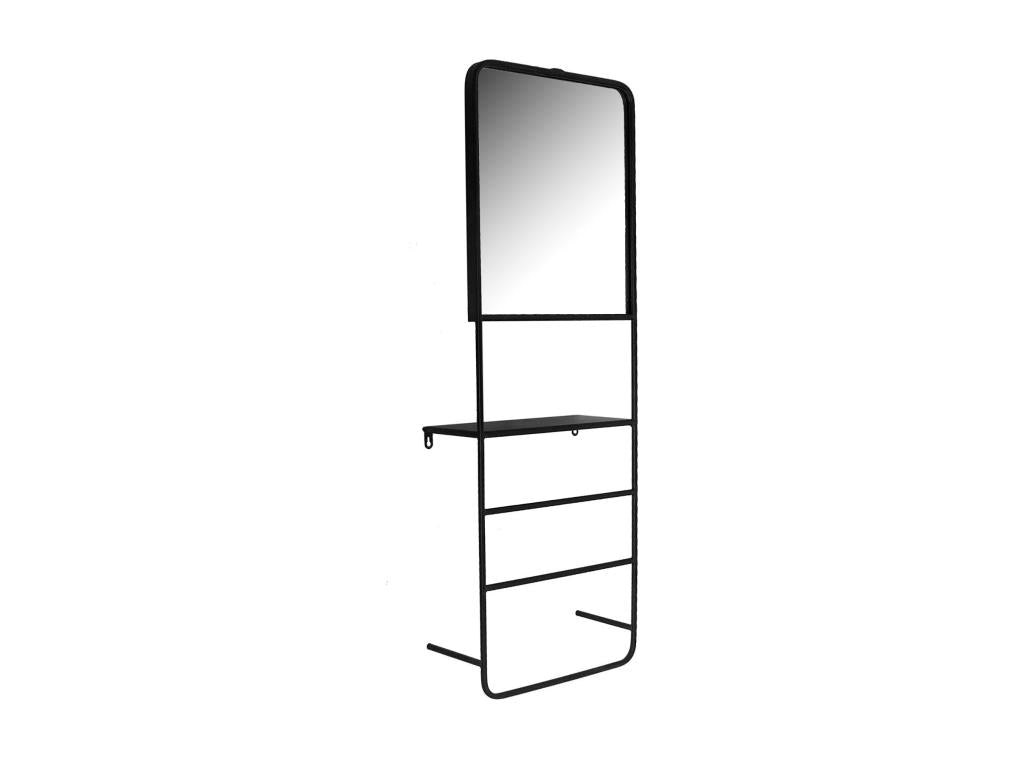 Mensola in ferro nero 35x15x100 cm WDZS85232