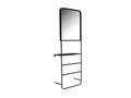 Mensola in ferro nero 35x15x100 cm WDZS85232