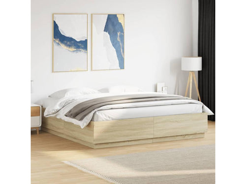 Bed frame sans Mattress chêne Mobenze 180x200 cm SNXO98117
