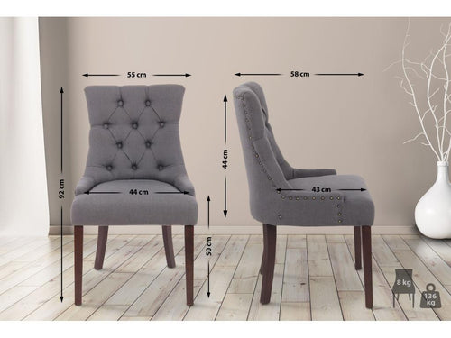 Sedia in tessuto antracite