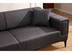 Divano trasformabile a 3 posti Mobenze Tissu toile Grigio foncé YATX22208