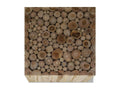 Tavolo basso Teck autentico 50x50x35 cm QSTJ00187