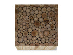 Tavolo basso Teck autentico 50x50x35 cm QSTJ00187
