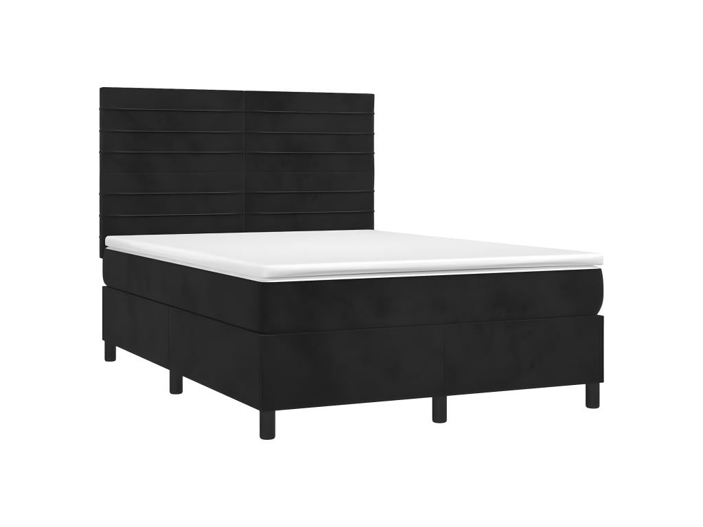 Sommier à Mobenze de lit con Materasso LED Nero 140x190cm Mobenze VKWO74581