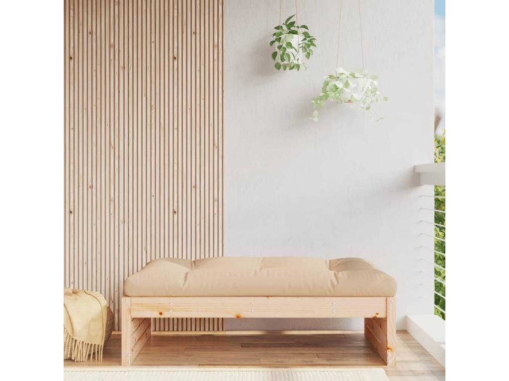Repose-pied de jardin 120x80 cm Mobenze de pin massif HMWY09487