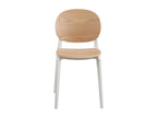 Sedia biancaassise et dossier in legno naturale JKCM36471