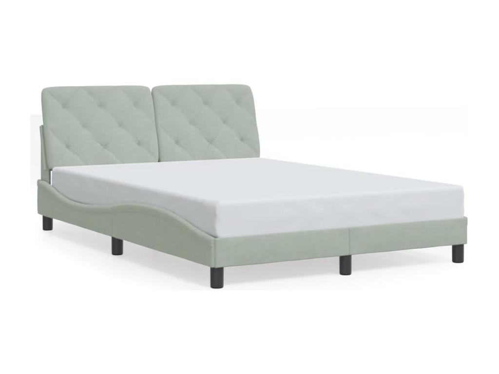 Struttura letto senza materasso grigio chiaro 120x200 cm Mobenze TGXB55841