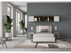 Letto in similpelle bianca, 120 x 210 cm