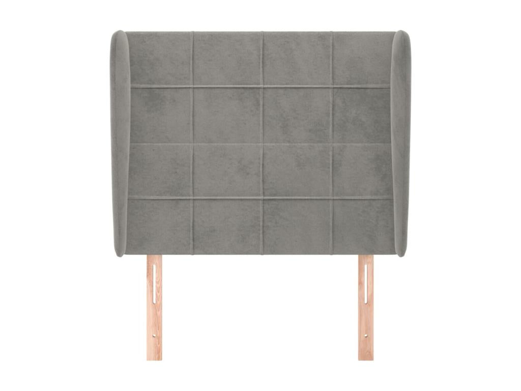 Testiera con orecchini Grigio chiaro 93x23x118/128 cm Mobenze LWGB27941