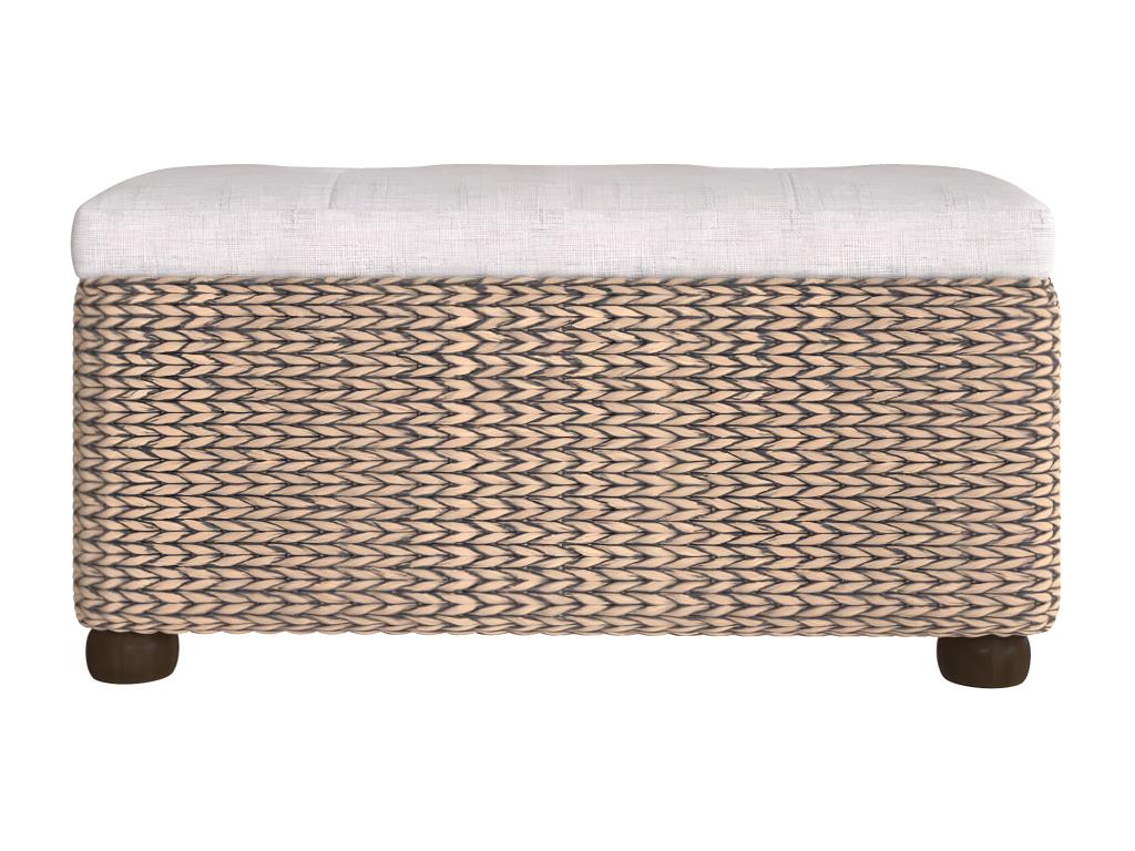 Bancs de rangement lot de 2 con coussin grigio 69 cm quenouille HQWZ68210