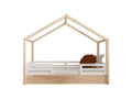 Cabane illuminata 90x200 barriere e sommier incluse gambe 1 cm Luxameub Bois et white UAEE06946