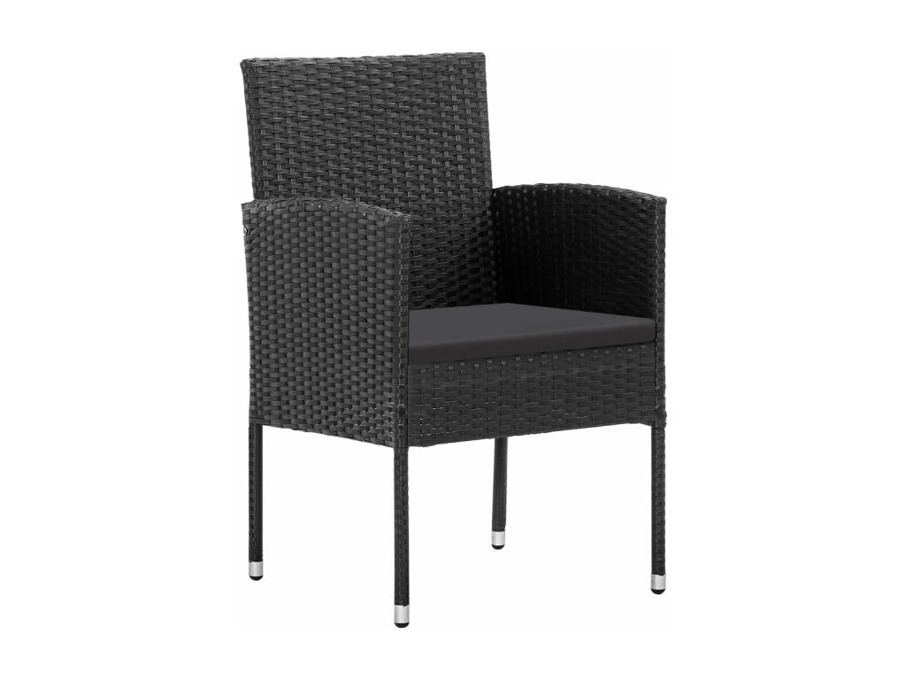 Set da pranzo da giardino 5 pezzi Nero QAGO13646