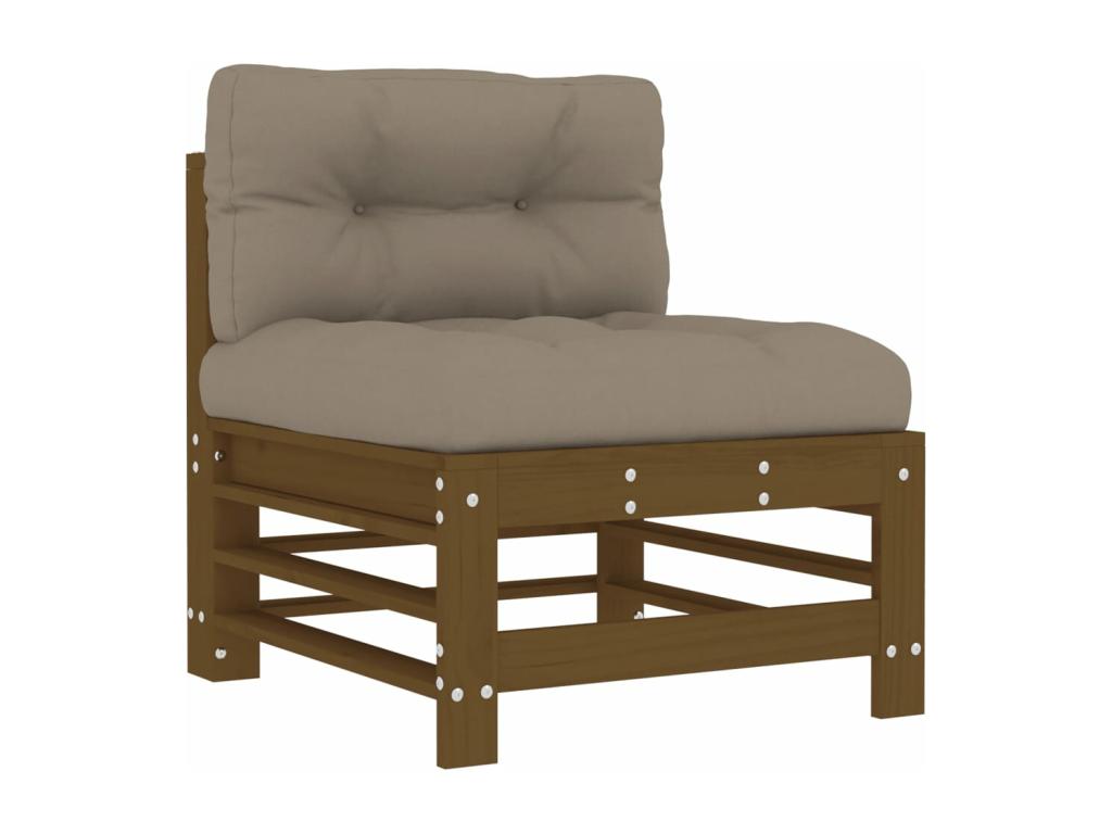 Set salotto da giardino 8 pezzi con coussins marrone miele massiccio Mobenze FBWK91735