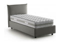 Lit simple Luxameub Letto contenitore con rivestimento in tessuto Made in Italy Ouverture laterale con materasso 80x190 cm incluso Grigio MAQQ55668