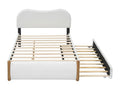 Letto in tessuto bianco, 140 x 200 cm