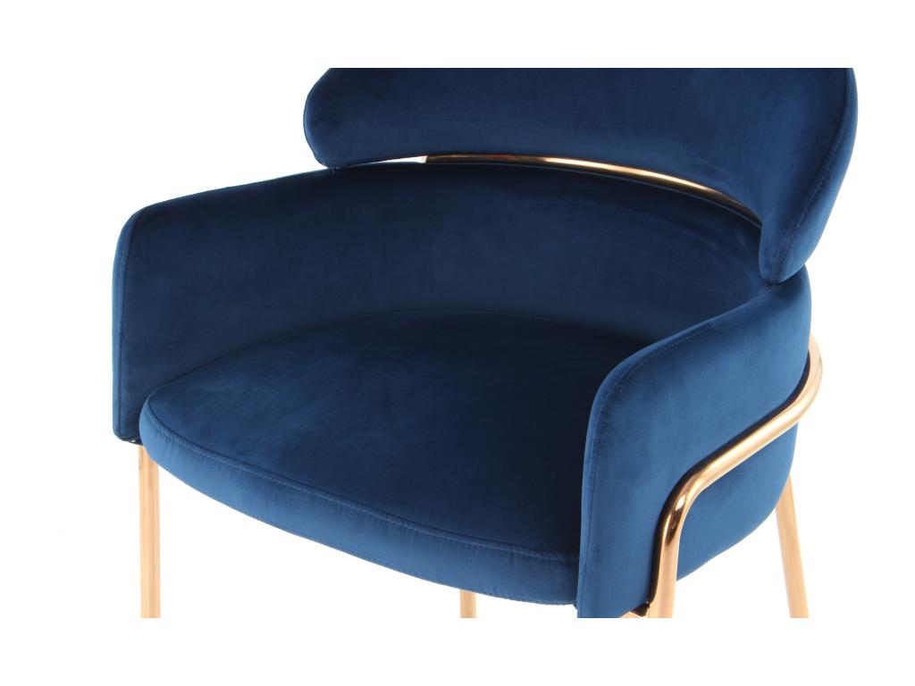 Sedia Design in Mobenze Blu / Oro Rosa ETEI69106