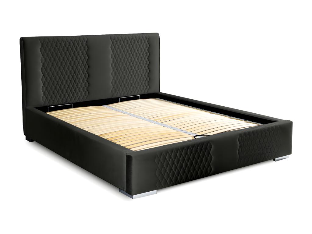 Letto contenitore 160x200 coloris nero - Collezione Mobenze EKLD84708