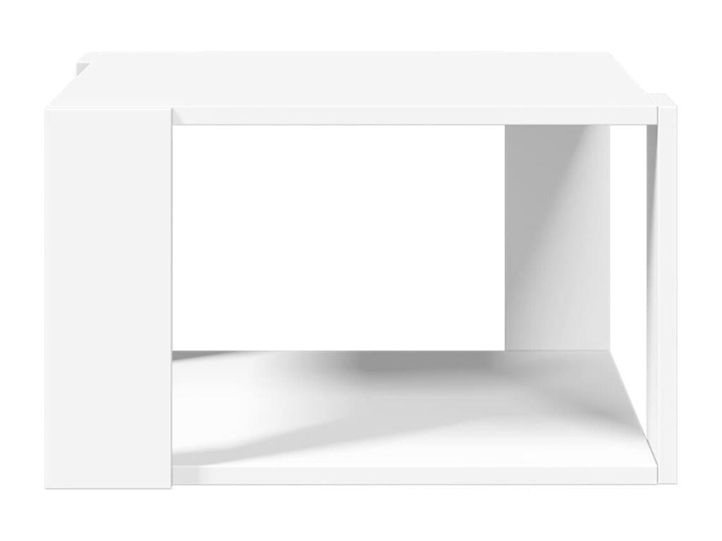 Tavolino da caffè in legno ingegnerizzato bianco, 51,5 x 51,5 x 30 cm
