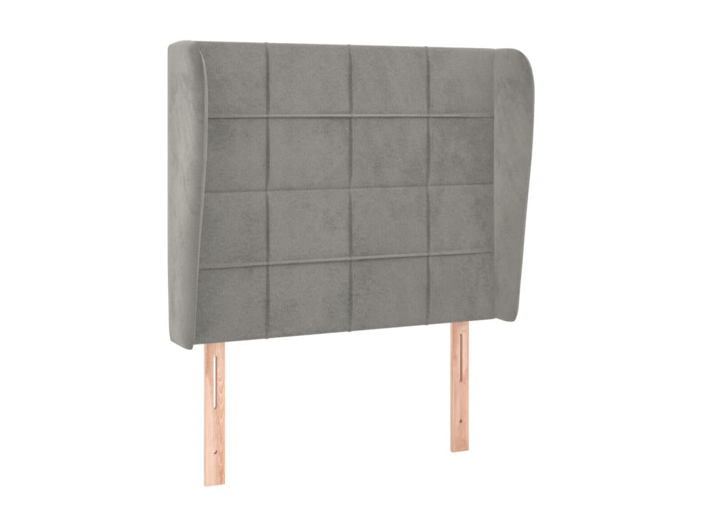 Testiera con orecchini Grigio chiaro 93x23x118/128 cm Mobenze LWGB27941