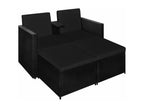 Set salotto da giardino meuble résine blacke 132x62x77 cm 02 0016010 DJKR89778