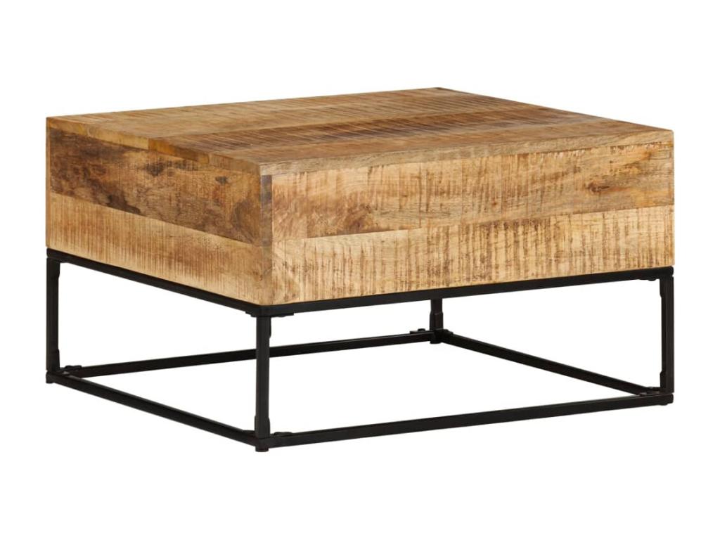 Tavolo basso 68x68x41 cm Mobenze de manguier brut BOSN89809