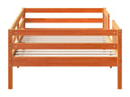 Bed frame cire marron 100x200 cm Mobenze de pin massif DLPP27088