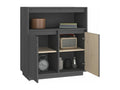 Credenza Grigia 70x34x80 cm Mobenze massif de pin ZEXN56615