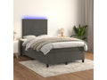 Sommier à Mobenze de lit con Materasso LED grigio foncé 120x190 cm RPDF31312