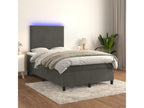 Sommier à Mobenze de lit con Materasso LED grigio foncé 120x190 cm RPDF31312