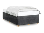 Struttura letto in tessuto grigio, 120 x 190 cm