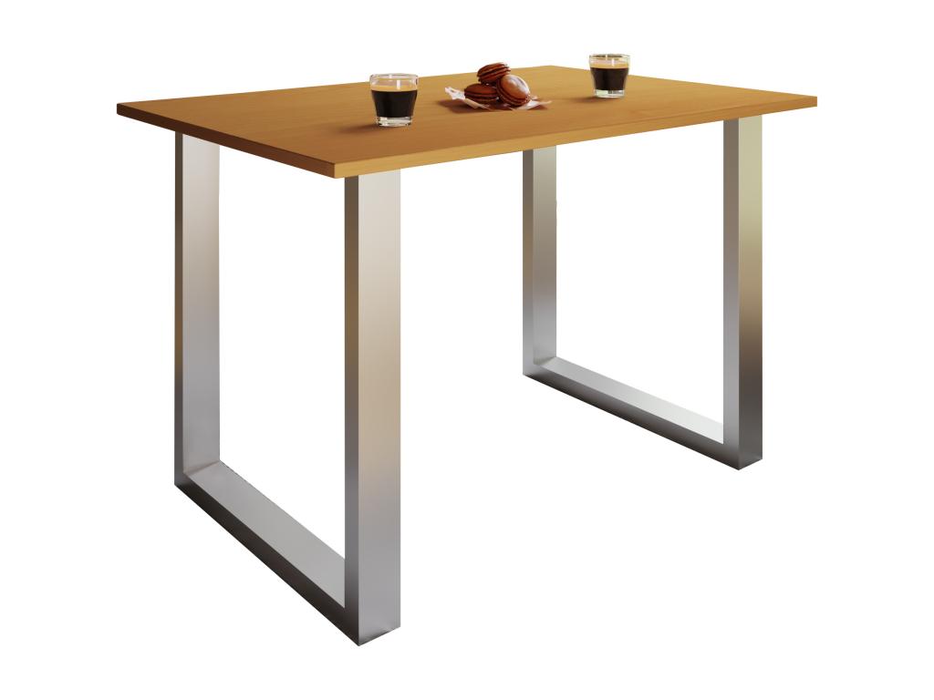 Mobenze Tavolo da mangiatoia Tavolo da cucina Tavolo Xona U argent 50 - 80 - hêtre DFWY63096