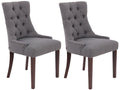 Set di 2 sedie da pranzo - Tissu / Mobenze - Grigio foncé - Mobenze BYYL32080
