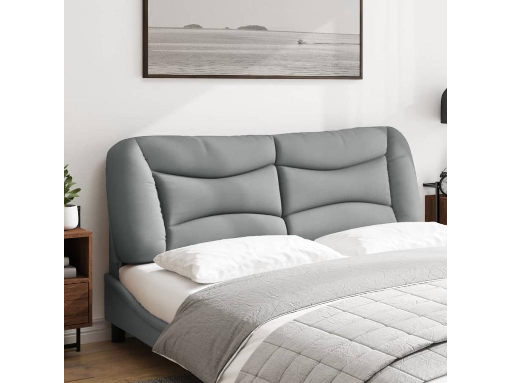 Letto in tessuto grigio