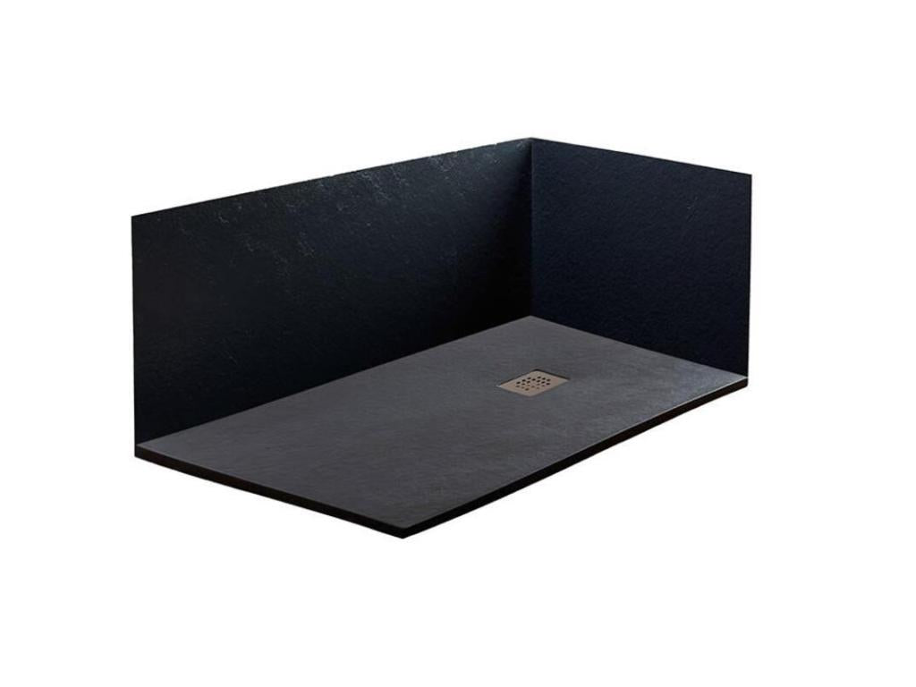 Receveur de Douche 70x95 cm Luxameub Extra PINPAI Black En Résine Synthétique et Poussière de Marbre with Vidage Gratuit SOOF84269