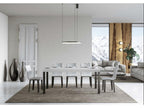 Tavolo da mangiatoia allungabile Mobenze-Couleur White-Support 4 gambe-Largeur allungabile da 180 a 284 cm IRXA44942