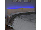 Testiera letto LED Cappuccino 160x5x78/88 cm Similicuir DJPW65768