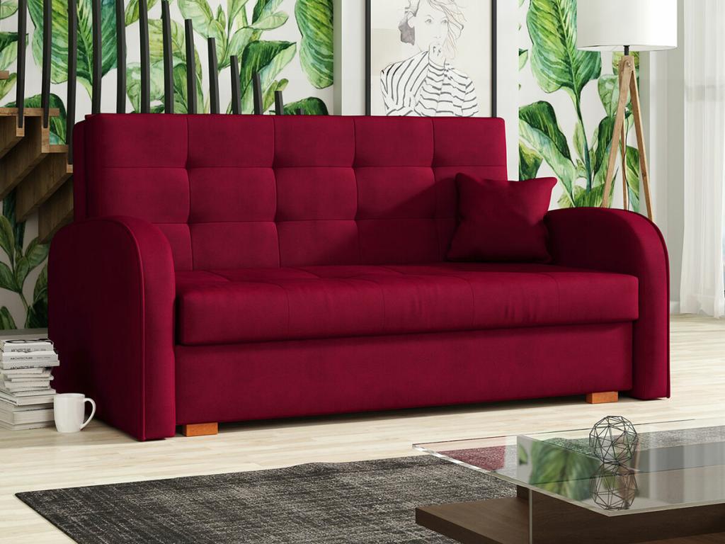 Divano letto rosso, 85 x 153 x 98 cm