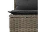 Set da giardino con cuscini 13 pezzi in resina intrecciata grigia YTDT56266