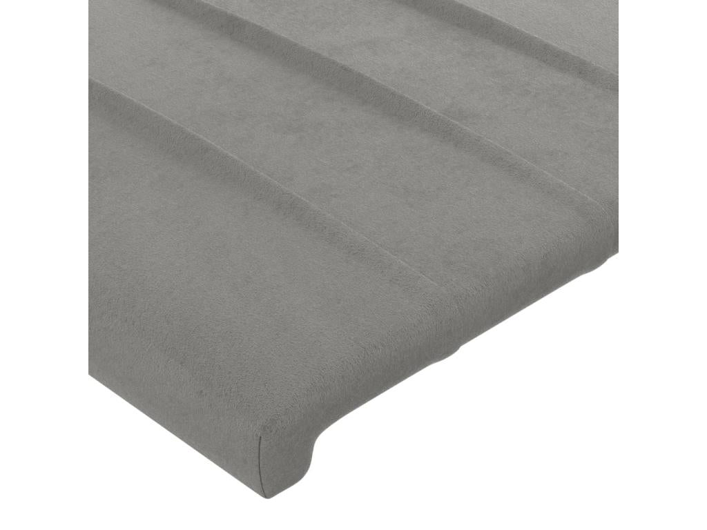 Testiera con orecchini Grigio chiaro 93x16x78/88 cm Velluto OOUF81009