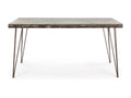 Tavolo da pranzo in acciaio e vetro con carte Mobenze L 160 cm NSVF42926