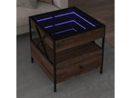 Tavolo basso con LED Mobenze chêne marrone 50x50x51 cm ERFB50386