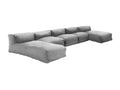 Set salotto da giardino modulabile 5 posti con grigio meridiana - Luxameub ADFO35703