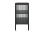 Credenza nera 70x35x70 cm verre et acier IGVE08181